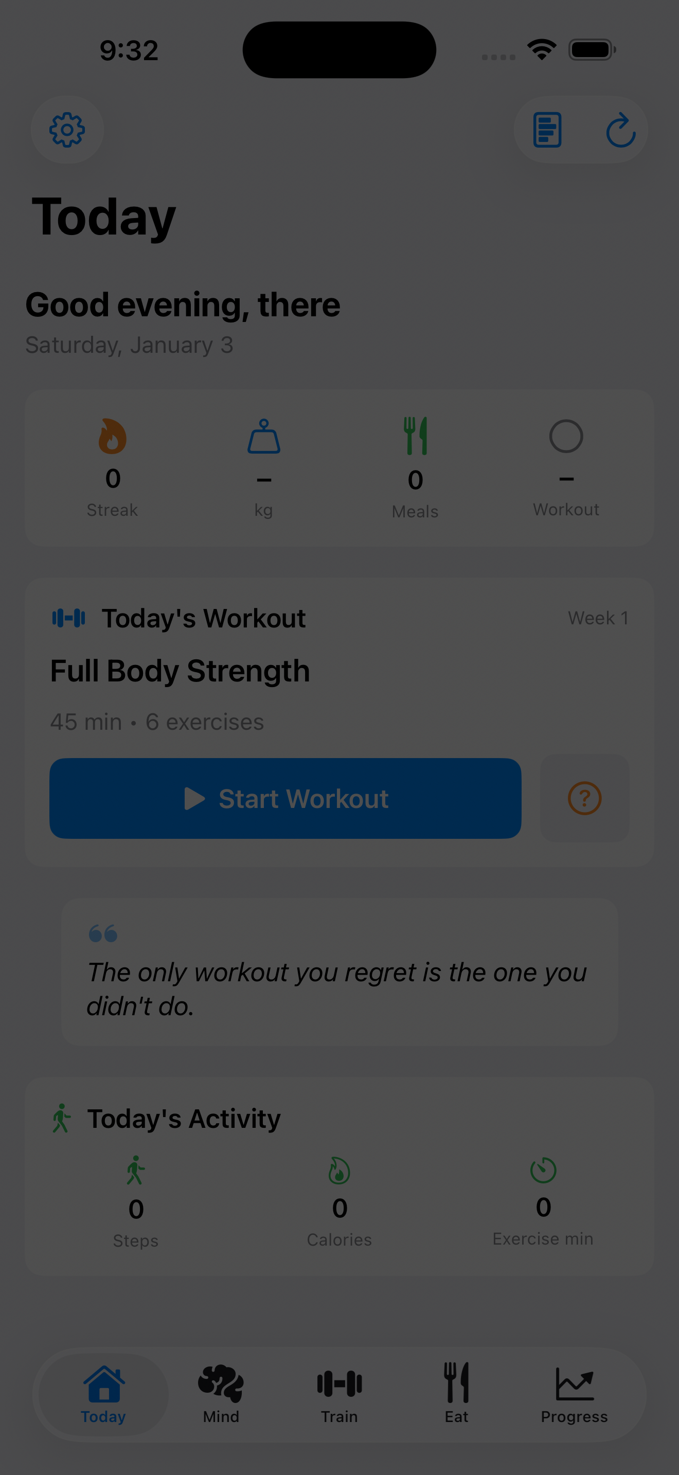 MindFirst Fitness Dashboard
